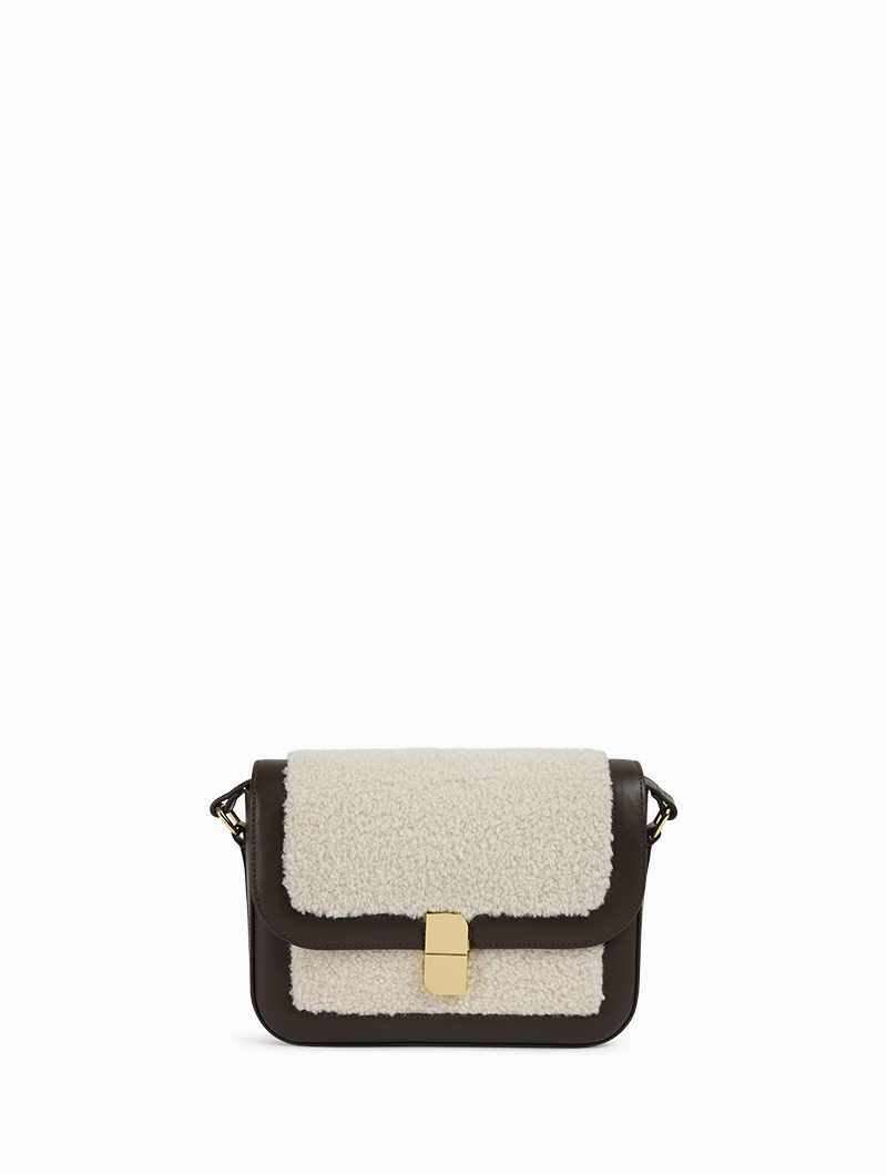 Alice medium - leather shoulder bag with gold clasp – nat & nin