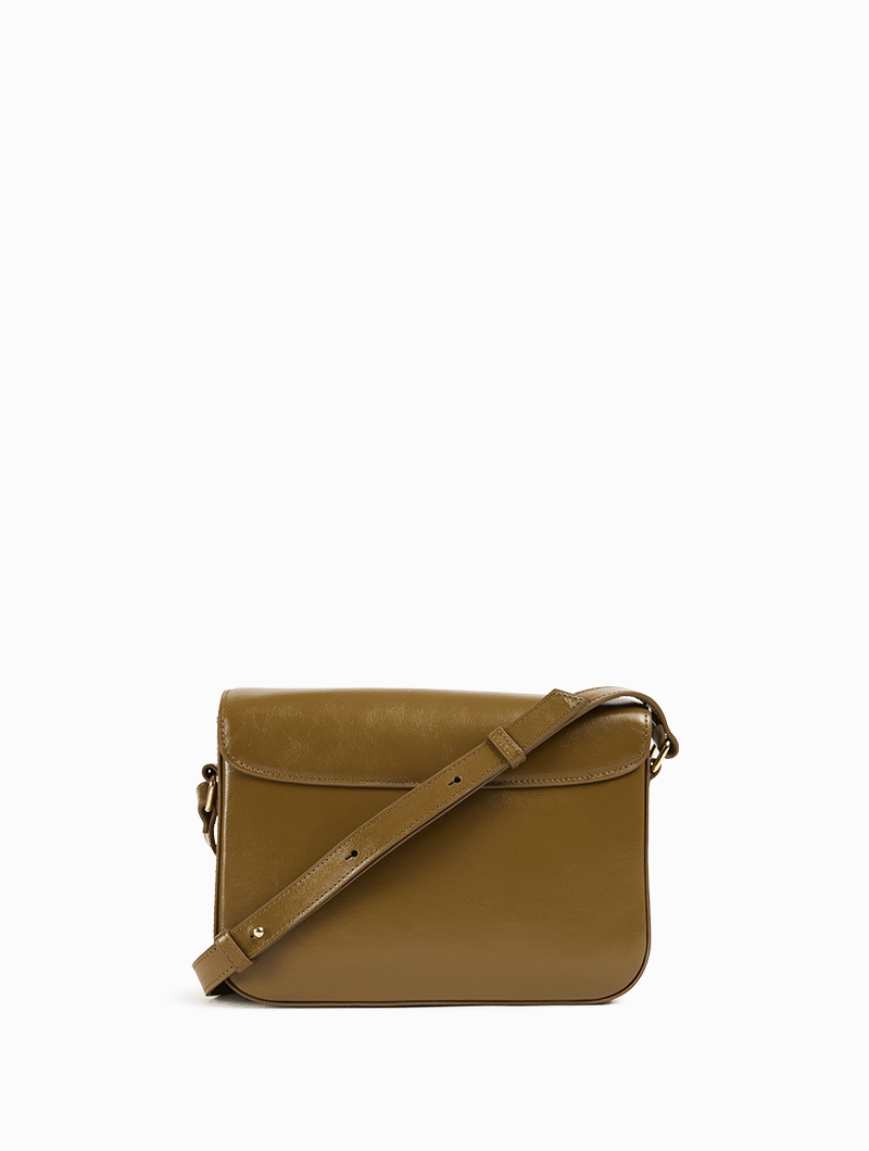 Alice medium - leather shoulder bag with gold clasp – nat & nin Alice medium - leather shoulder bag with gold clasp – nat & nin