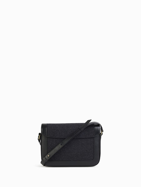Alice medium - leather shoulder bag with gold clasp – nat & nin