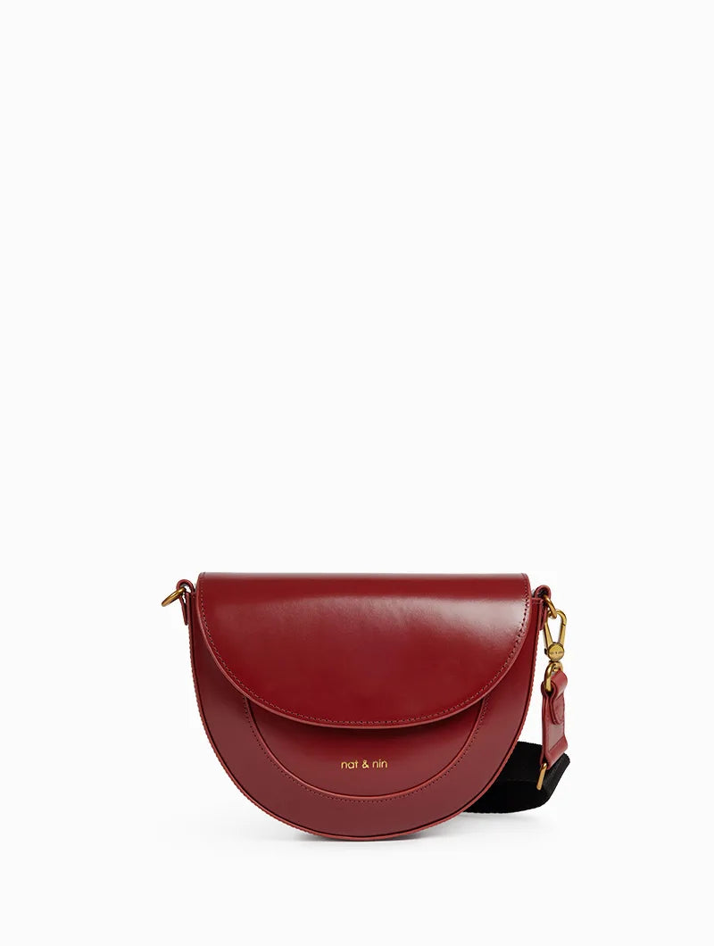 nat＆ninナット＆ニン レザーショルダーバッグ