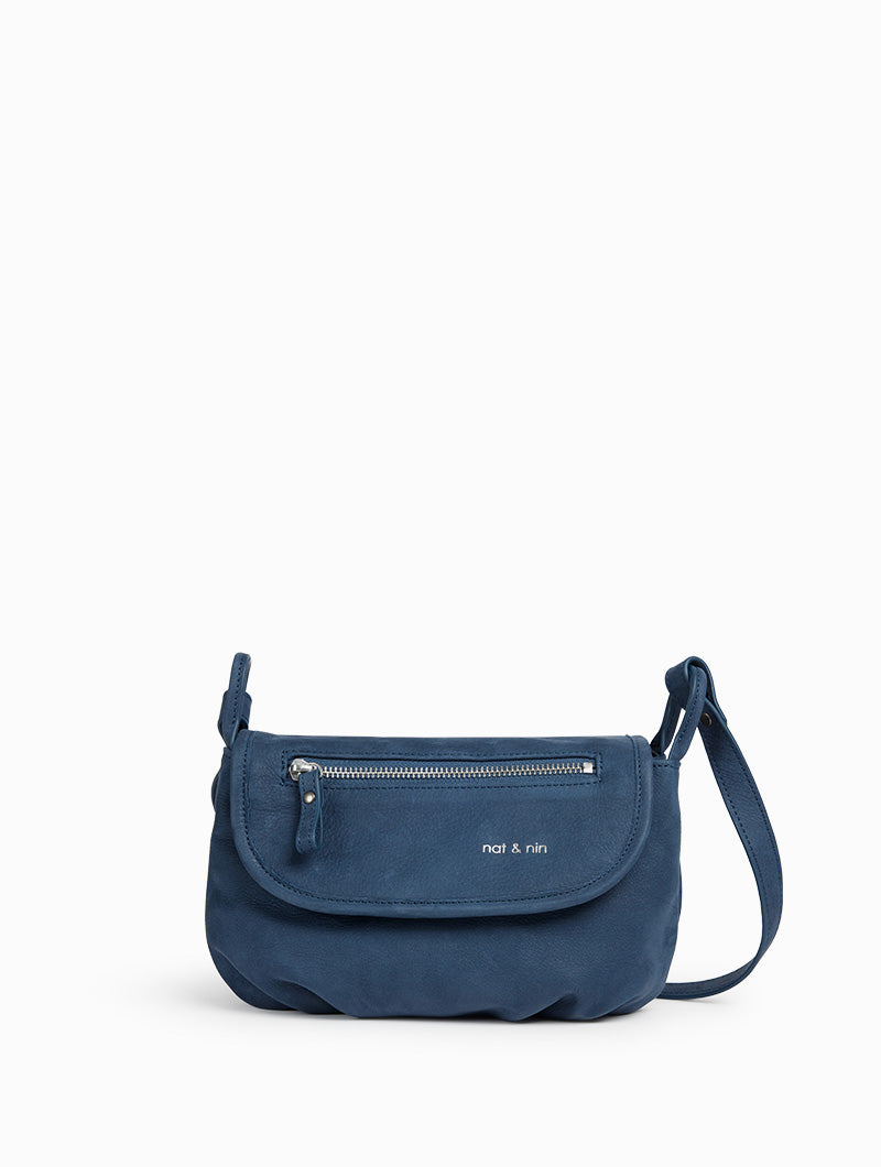 JENNY Petite besace femme en cuir 2 compartiments nat nin