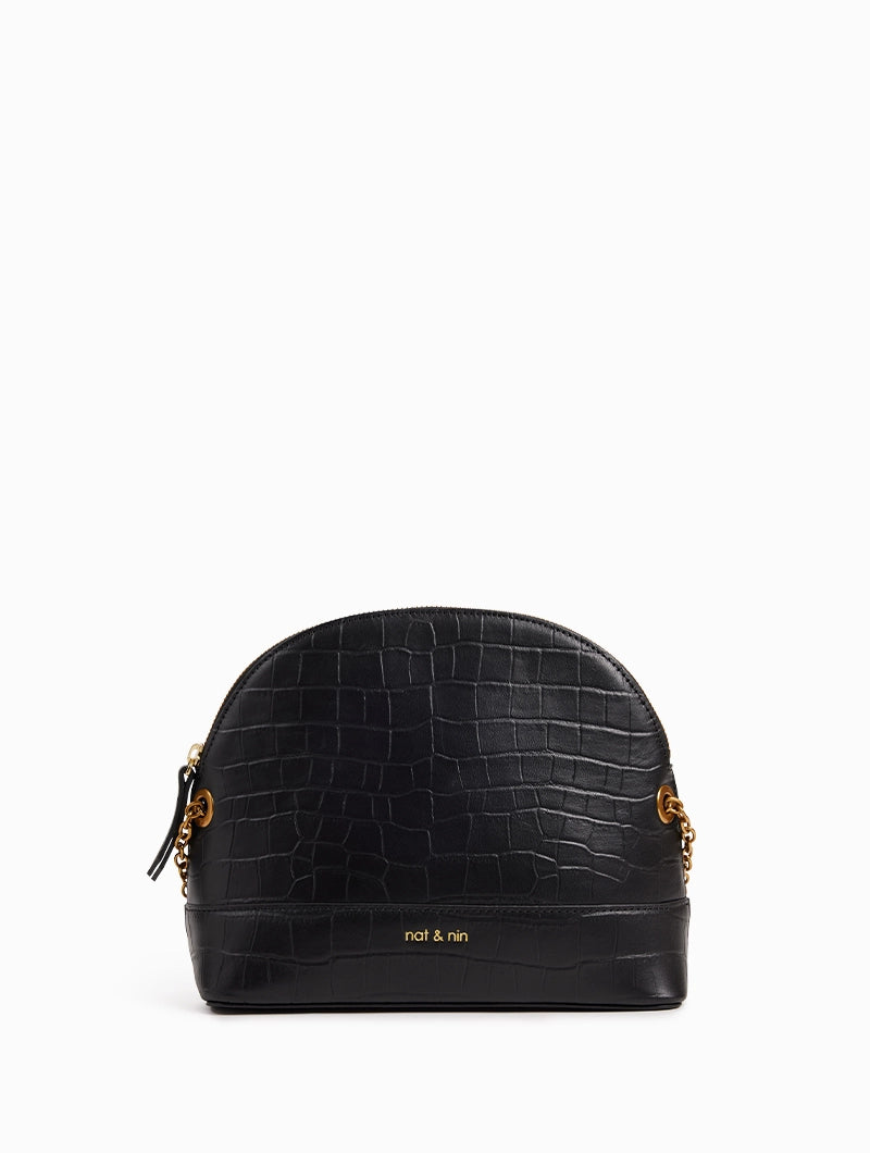 Juliet - Printed leather bag for women - nat & nin