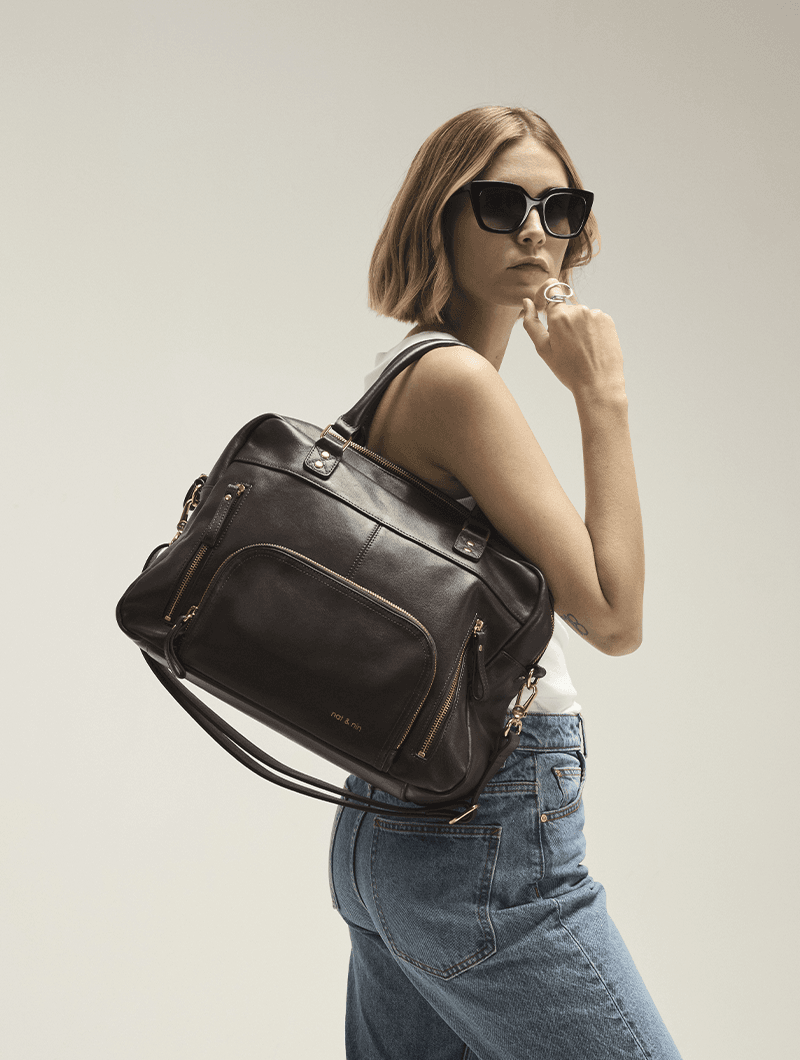 Leather Handbag Sac Nat Et Nin Macy Noir Nat Et Nin MINI MACY