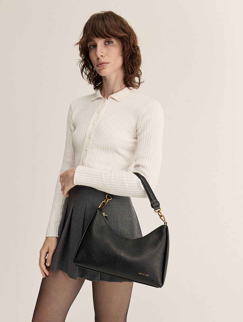 Rejina Sac baguette elegant en cuir nat nin