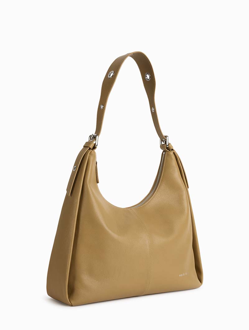 Tina - Large leather shoulder bag – nat & nin