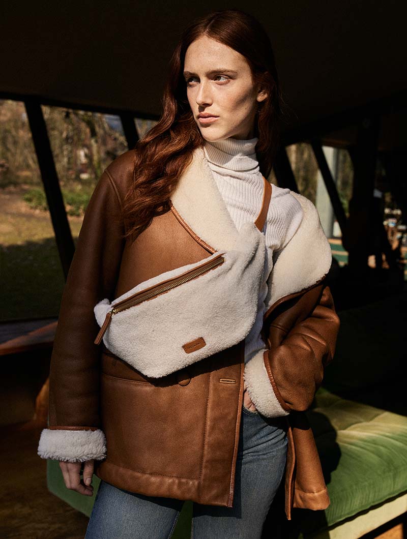Tracy Teddy sac banane en shearling nat nin