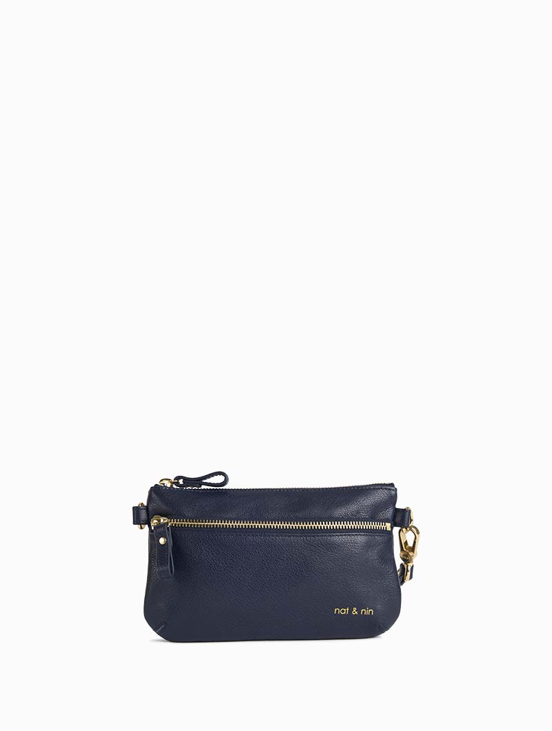 VICKY 2 - Clutch pequeño de mujer en piel, bandolera - nat & nin