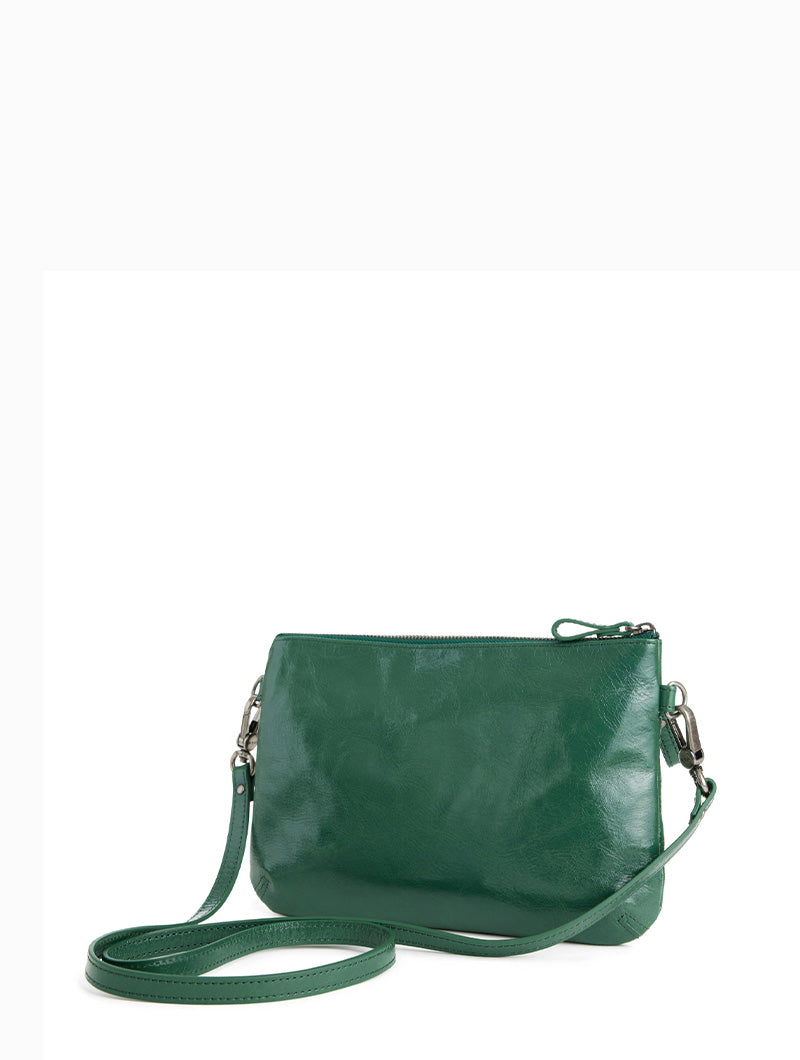 VICKY - Women's leather clutch bag shoulder strap - nat & nin