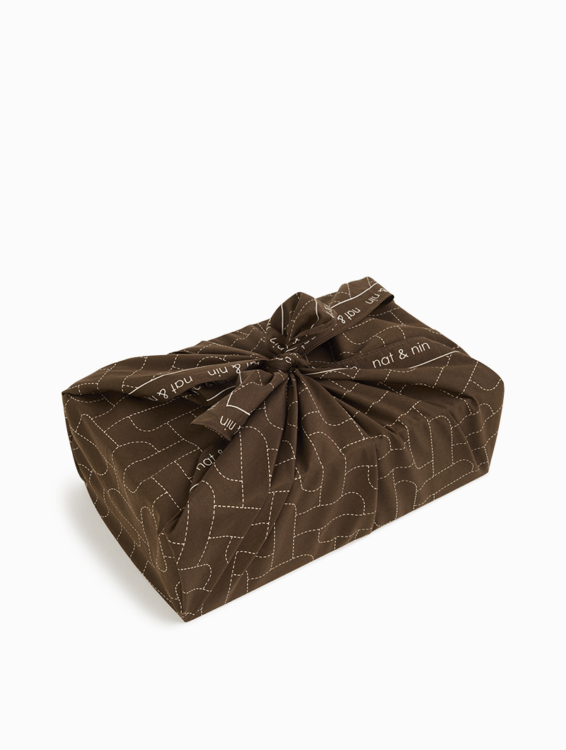 Emballage cadeau Furoshiki marron nat-nin Small