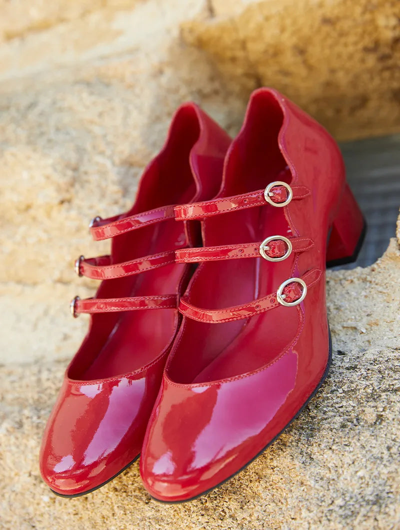 Fuerte Red love Zapato bebe charol rojo para mujer nat nin