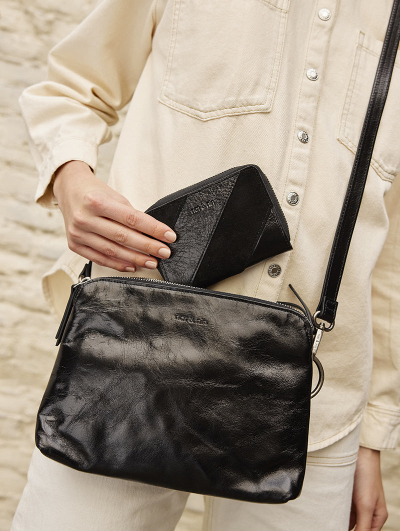 Nael Sac en cuir avec double compartiments. Achetez le ici nat nin